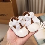 Baby First Walkers Shoes With Soft Sole - Easy-On Closure, Non-Slip Cushioned Insole - First Walking Shoes For Infants & Toddlers (0-1 Year Old) - Pastel Colors (Pink, White, Black, Golden, Beige) - Birthday Party & Everyday Outfits - Durable Synthetic Cover - Parents Love Them!, Toddler Walking Shoes, Infant Footwear, Elegant Bow Design, Comfortable Fabric Insole, Stylish Infant Footwear, Breathable Fabric Lining, New Parents - Image 3
