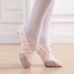 Children'S Soft-Sole Dance Shoes, Kitten Paw Style Ballet Flats With No-Tie Design For Practice And Performance In Genuine Leather - Image 7