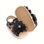 Trendy Cute Flower Decor Solid Color Sandals For Baby Girls, Breathable Lightweight Walking Shoes For Spring And Summer - Image 6