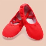 Back-To-School Gift Girls' Dance Shoes, All-Season Soft Sole Ballet Flats For Boys And Kids, Breathable Yoga Practice Shoes With Genuine Leather Soles, Non-Slip - Image 3