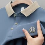 Men'S Casual Shirt - 100% Polyester Short Sleeve Summer Top With Ribbed Collar & Cuffs, Breathable Stretch Fabric, Regular Fit