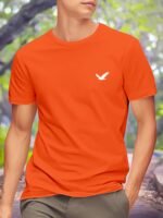 T24-T240911-S One Bird 180G Men'S Short Sleeve Print T-Shirt Starry - Image 9