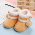 Soft Sole Warm 0-12 Months Baby Boys And Girls Pre-Crawling Fleece-Lined Winter Style Slipper Shoes, Childrens Slippers - Image 11
