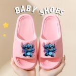 Disney Stitch Cartoon Eva Slides For Youngsters & Youngsters - Thick Sole Comfort Beach & Bathroom Slippers, Easy Slip-On Indoor/Outdoor Shoes For Family Fun, All-Season Use, Indoor Slippers, Playful Footwear, Durable Footwear - Image 9