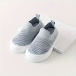 Casual Comfortable Solid Color Slip On Low Top Woven Shoes For Baby Boys, Breathable Lightweight Walking Shoes For All Seasons - Image 9
