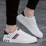 1 Pair Mainalun Men'S & Women'S Low-Top Skate Sneakers - Lightweight Soft Sole Casual Shoes With Breathable Fabric Lining, Durable Pvc Outsole For Gym, Outdoor, Daily Wear - All-Season Versatile Sneakers In 4 Colors, Skate Shoes, Gym Footwear, Stylish Lowtops, Fabric Lined Interior - Image 6