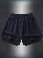 Men'S Quick-Dry Athletic Shorts - Lightweight, Breathable With Liner For Running & Fitness, Stretchy Polyester Blend, Machine Washable - Image 6