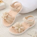 Soft And Comfortable Princess Sandals For Little Girls: Floral Design, Low Heel, And Lightweight Construction - Image 4