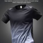 Men'S Breathable Mesh Gradient T-Shirt - Loose Fit, Short Sleeve, Round Neck | Sporty & Casual Summer Tee