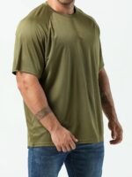 Plus Size Men'S Solid T-Shirt, Quick Dry Breathable Tees For Sports/Fitness, Oversized Short Sleeve Tops For Big & Tall Males, Men'S Clothing - Image 8