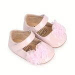 Baby Girls Soft Princess Dress Flats Shoes Infant Wedding Pearl Flower Decoration Mary Jane First Walker Newborn Shoe Baptism Shoes - Image 10