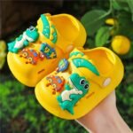 Kids' Dinosaur Clog Sandals - Cute Cartoon Design, Non-Slip Soft Sole, Lightweight Eva Material For Boys & Girls, Perfect For Summer Play And Casual Wear - Image 6