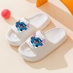 Disney Stitch Eva Slippers For Kids - Comfortable, Thick Sole, Cartoon Design, Perfect For Beach & Bathroom Play, Four Seasons Wear, Slip-On Style, Beach Slippers | Playful Design | Eva Material, Beach Accessories - Image 3