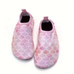 Girls' Sparkling Mermaid Scale Aqua Socks - Breathable Slip-On Footwear With Soft Tpr Sole For Beach, Pool & Outdoor Activities - Vibrant Colors, All-Season Use, Easy Wear - Image 7