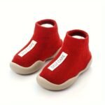 Toddler Slip-On Sneakers In Solid Colors - Comfortable Fabric Upper With Rubber Sole For Boys & Girls, Ideal For All Seasons, Easy To Wear Walking Shoes, Youngsters Shoes - Image 3