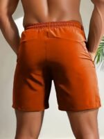 Men'S Loose Solid Shorts With Pockets, Active Elastic Waist Drawstring Shorts For Summer - Image 10