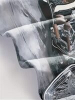 Men'S 3D Motorcycle Graphic Tee - "I'M Not Old, I'M A Classic" Print, Casual Short Sleeve Crewneck T-Shirt, Polyester Blend, Machine Washable, Ideal For Summer Outdoor Activities, Outdoor Clothing|Humorous Graphic Tee|Stretch Fabric, Plus Size - Image 4