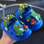 & ' Soft Eva Slip-On Moccasin-Style Beach Shoes - Cute Crocodile/Alligator/Unisex Shark & Fruit Slime Design With Lacing System-Like Strap, Lightweight & Breathable For Pool, Sand, Summer - Multi-Color Options (Green, Blue, Pink, Yellow, White) - Easy-Clean & Durable - Ideal For & - No Inner Lining, Soft Eva Material, Ergonomic Fit, Fun Characters - Image 7