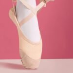 Children'S Soft-Sole Dance Shoes, Kitten Paw Style Ballet Flats With No-Tie Design For Practice And Performance In Genuine Leather - Image 6