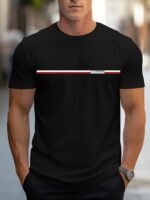 Men'S Casual Orange T-Shirt With "Mbdmbd" Print - Short Sleeve, Round Neck, Lightweight & Stretchy, Summer Style, Adult Size, Casual Wear|Graphic Tee|Lightweight Shirt - Image 6