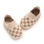 1 Pair Unisex Infant Casual Slip-On Shoes, Plaid & Solid Color, Comfortable Lightweight Non-Slip Walking Footwear For Indoor & Outdoor, Fabric Upper, Cloth Insole, Spring/Fall Collection - Image 9