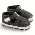 Casual Solid Color Sandals For Baby Boys, Breathable Lightweight Walking Shoes For Spring Summer - Image 3