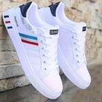 1 Pair Mainalun Men'S & Women'S Low-Top Skate Sneakers - Lightweight Soft Sole Casual Shoes With Breathable Fabric Lining, Durable Pvc Outsole For Gym, Outdoor, Daily Wear - All-Season Versatile Sneakers In 4 Colors, Skate Shoes, Gym Footwear, Stylish Lowtops, Fabric Lined Interior - Image 2