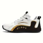 1 Pair Mainalun Men'S Breathable Training Shoes - Lightweight Sneakers With Cushioned Pvc Sole, Lace-Up Gym Shoes For Running, Workout, Everyday - All-Season Performance Shoes In Black/White/ - Large Size Available - Ideal For Marathon, Casual & Formal Events, Marathon Footwear, Sporty Design, Durable Construction, Versatile Footwear, Active Lifestyle - Image 5