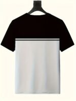 Men'S Casual "Milano Italy" Graphic T-Shirt - Black & White With Italian Flag Design, Short Sleeve, Round Neck, Polyester, Summer Streetwear, Italian T Shirt - Image 5
