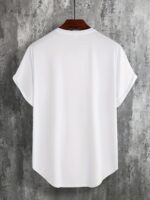 Plus Size Men'S Summer V-Neck Solid Color T-Shirt, Breathable Casual Top, Athletic Comfort - Image 10