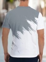 Men'S Fashion Casual Crew Neck T-Shirt With 3D Geometric Print Pattern, 100% Polyester Knit Fabric, Regular Fit, Slight Stretch - Casual Style Tee - Image 6