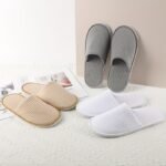 2Pcs Cozy Fleece Slippers - Disposable, Warm, Soft Fabric, Ideal For Autumn & Winter, Perfect For Home, Hotel, Guest House Use, Food Service Equipment And Supplies - Image 4
