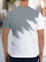 Men'S Running Animal Pattern Color Blocking Short Sleeve Crew Neck T-Shirt For Summer, Casual Comfy Tee As Gift - Image 4