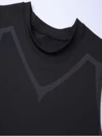 Men'S Geometric Print Compression Tank Top, High Stretch And Skinny Fit Sports Vest, Moisture Wicking And Quick Dry Active Top For Training, Basketball And Fitness Wear - Image 5