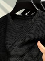 Men'S Casual Solid Color Round Neck T-Shirt - Image 6