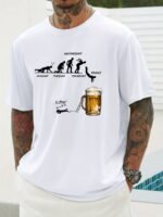 Men'S Funny Beer Lover Graphic T-Shirt - Navy Blue Casual Tee With Monday To Friday Schedule Design - Soft Breathable Everyday Shirt For Office & Parties - Ideal Birthday Gift For Dad, Husband, Boyfriend - Plus Size Available, Party Attire, Humorous Design, Comfortable Fit, Plus Size - Image 10