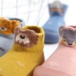 Adorable Cartoon Animal Slip-On Baby Sock Shoes - Cozy, Non-Slip Rubber Sole Walking Shoes For Newborns & Toddlers - Soft Fabric, All-Season Comfort In Blue, Yellow, Pink, & Brown, Toddler Shoes - Image 8