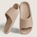 2024 New Fashion Eva Slip-On Slides, Comfortable Soft Thin Sole, Faux Texture, All-Season Casual Home Bath Beach Sandals, Solid Color, Universal Fit, Casual Daily Wear - Image 9