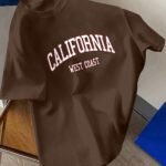 Men'S "California West Coast" Graphic T-Shirt - Casual, Short Sleeve, Round Neck, Lightweight & Breathable, Perfect For Beach & Outdoor Activities, Beach Casual Wear | Relaxed Fit Shirt | Comfortable Fit Shirt