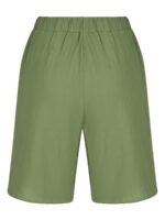 Men'S Cotton Shorts With Drawstring, Casual Palm Tree Print, All-Season, Non-Stretch Woven Fabric, Button Detail, Regular Fit, 110Gsm - Summer Beachwear, Plus Size - Image 10