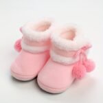 Soft Sole Warm 0-12 Months Baby Boys And Girls Pre-Crawling Fleece-Lined Winter Style Slipper Shoes, Childrens Slippers - Image 5