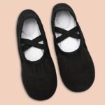 Back-To-School Gift Girls' Dance Shoes, All-Season Soft Sole Ballet Flats For Boys And Kids, Breathable Yoga Practice Shoes With Genuine Leather Soles, Non-Slip - Image 5