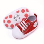 Rabeisir Baby ' Toddler Walking Shoes - Soft Canvas Sneakers With Eva Cushion, Adjustable Lace-Up Low-Top Design, 4-Color Options (White/Pink/Black/Red) For All-Season Casual & Party Wear, Party Toddler Sneakers | Classic Sneaker Design | Eva Cushioned Sole, Toddler Shoes, Rabeisir - Image 5