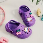Casual Breathable Clogs With Cute Cartoon Charms For Girls, Quick Drying Lightweight Anti Slip Clogs For Indoor Outdoor Shower Beach Pool, Summer - Image 2