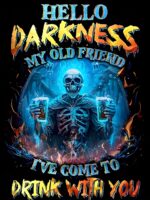 Skull And Letters Print Plus Size Men'S Short Sleeve T-Shirt, Casual Fashion Crew Neck Tee, All Over Graphic Top For Outdoor Sport And Leisure, Big & Tall Guys - Image 3