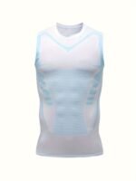 Men'S Quick-Dry Moisture-Wicking Workout Tank Top - Breathable Sleeveless Athletic Shirt With Geometric Print, Tight-Fit For Running, Gym & Training - Lightweight Stretch Fabric, Workout Shirts - Image 7