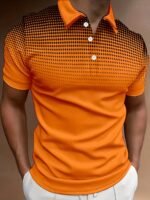 Men'S Plus Size Polo Shirt, Casual Golf Sports Polo With Polka Dot 3D Print, Short Sleeve, Knit Fabric, Slight Stretch, Regular Fit, All Season Lapel Collar, Polyester 95% Spandex 5% - 180G/M? - Image 2