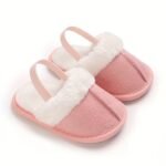 Cozy Plush Baby Girl Slippers - Soft, Non-Slip Sole For Indoor Comfort | Cute & Warm For 0-1 Year Olds | Perfect For Spring/Fall, Leisure Style, Spring/Autumn - Image 7