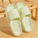 1 Pair Unisex Eva Slippers - Casual Striped Indoor House Shoes, All-Season Comfortable Slip-On Slides With Round Toe, Non-Slip Quick-Dry Bath Slippers, Suitable For Men And Women - Image 9