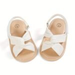 Casual Solid Color Open Toe Sandals For Baby Girls, Breathable Lightweight Walking Shoes For Spring And Summer - Image 3